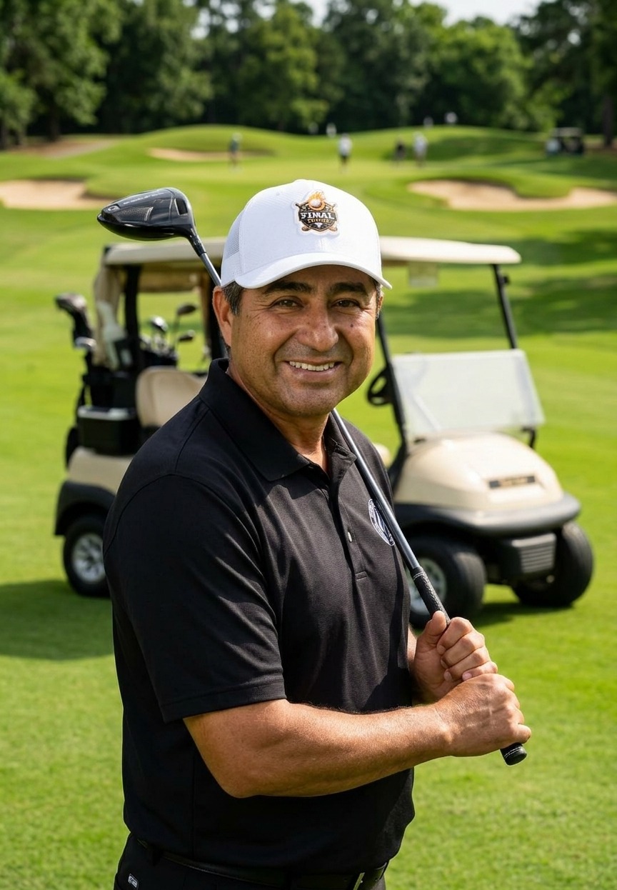 Adam Orta on the course